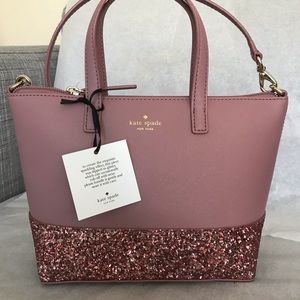 Kate spade Greta Court Ina dustypeony glitter bag